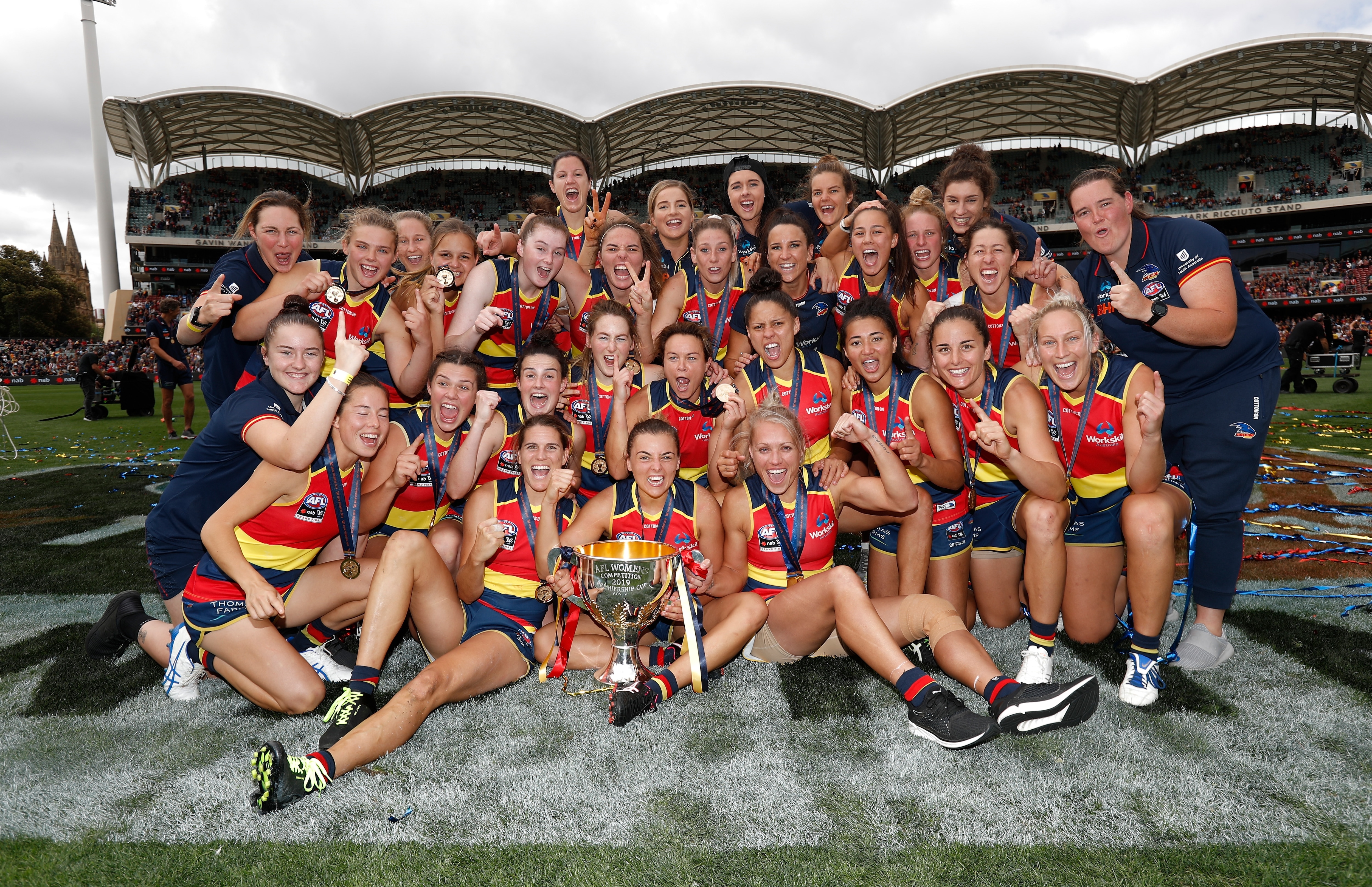Crows soar to flag in front of record crowd, but injury hits superstar