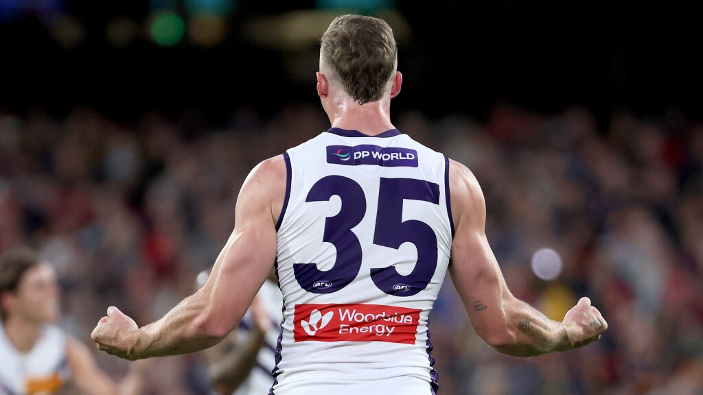 Josh Treacy celebrates a goal