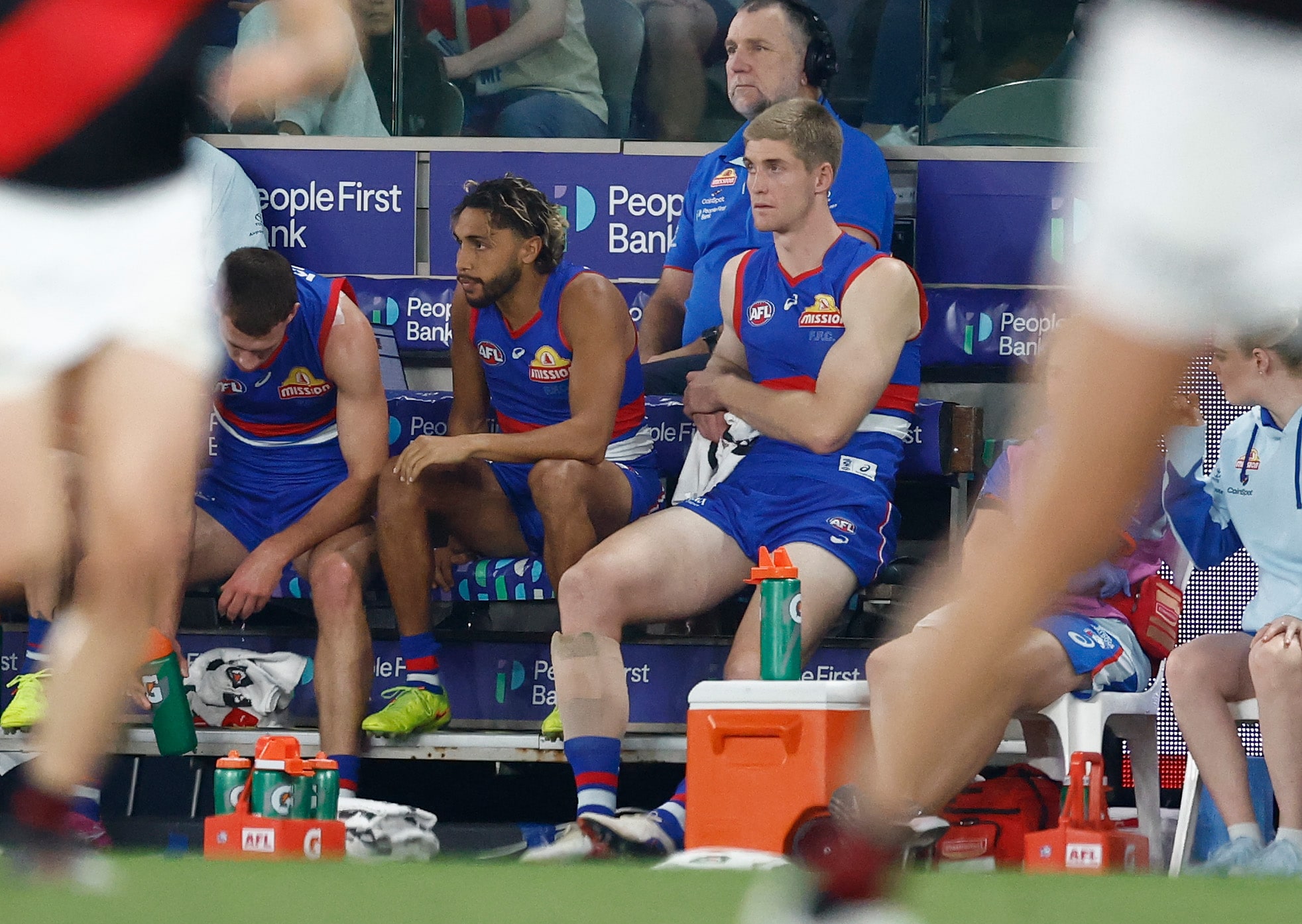 Adelaide Crows players during AFL match