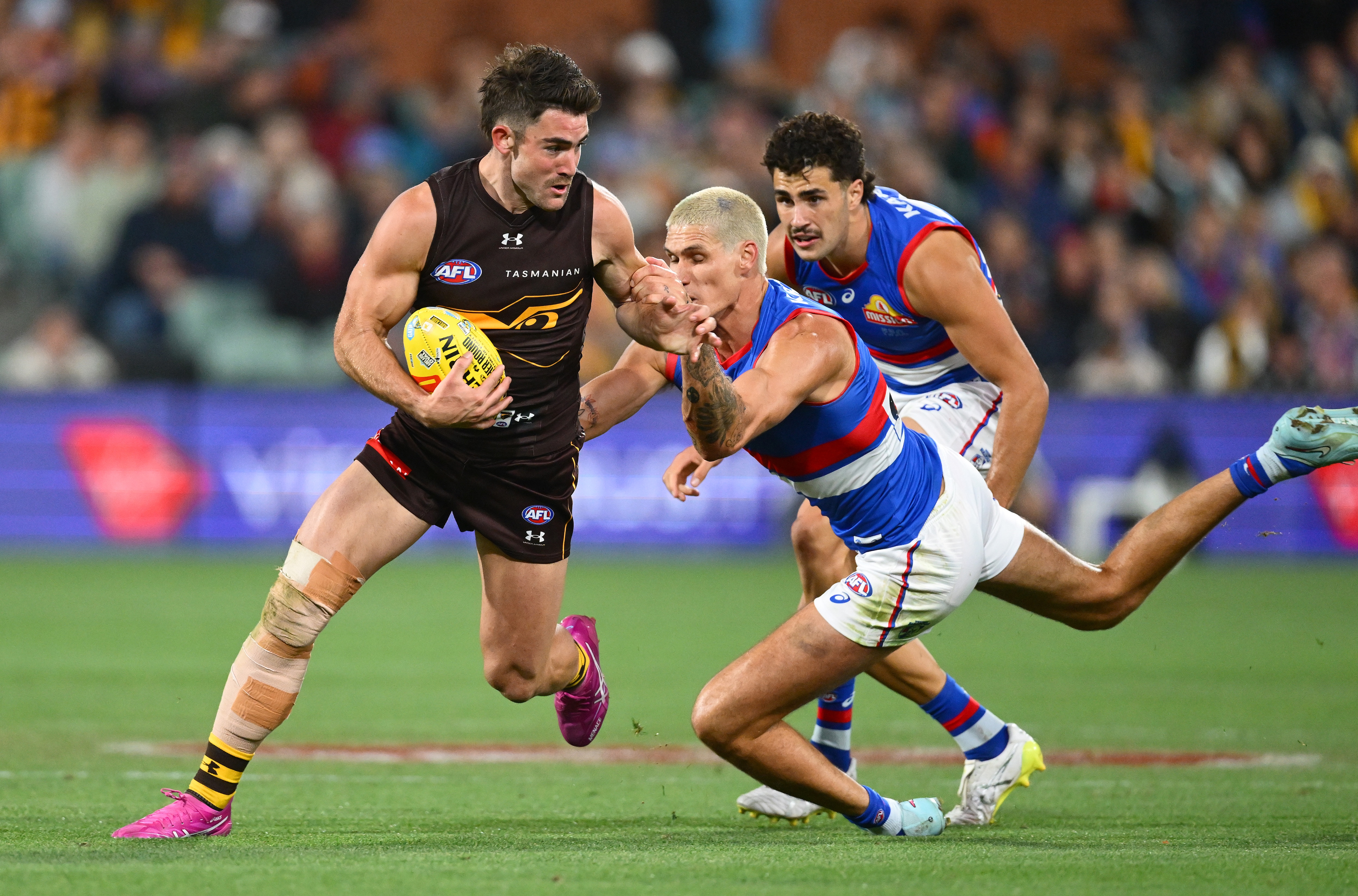Hawks take on Dogs in Friday night blockbuster. LIVE from 7.40pm AEST