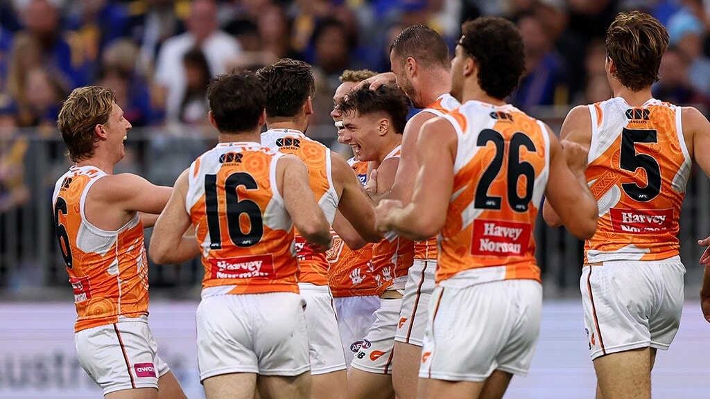 'What a ripper': Debut Giant swarmed after elite maiden moment
