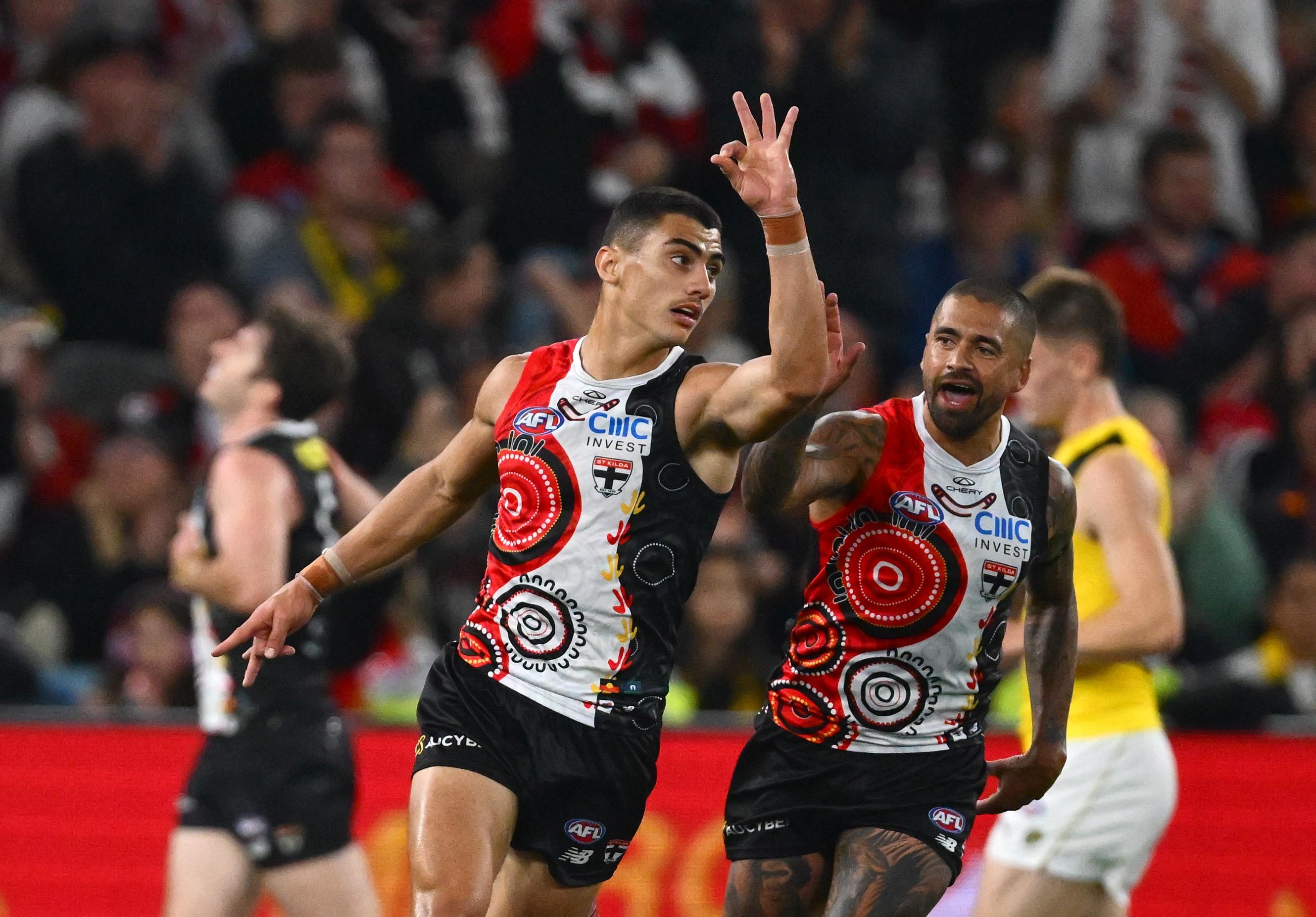 The bargain basement Saint going past his big-money teammates