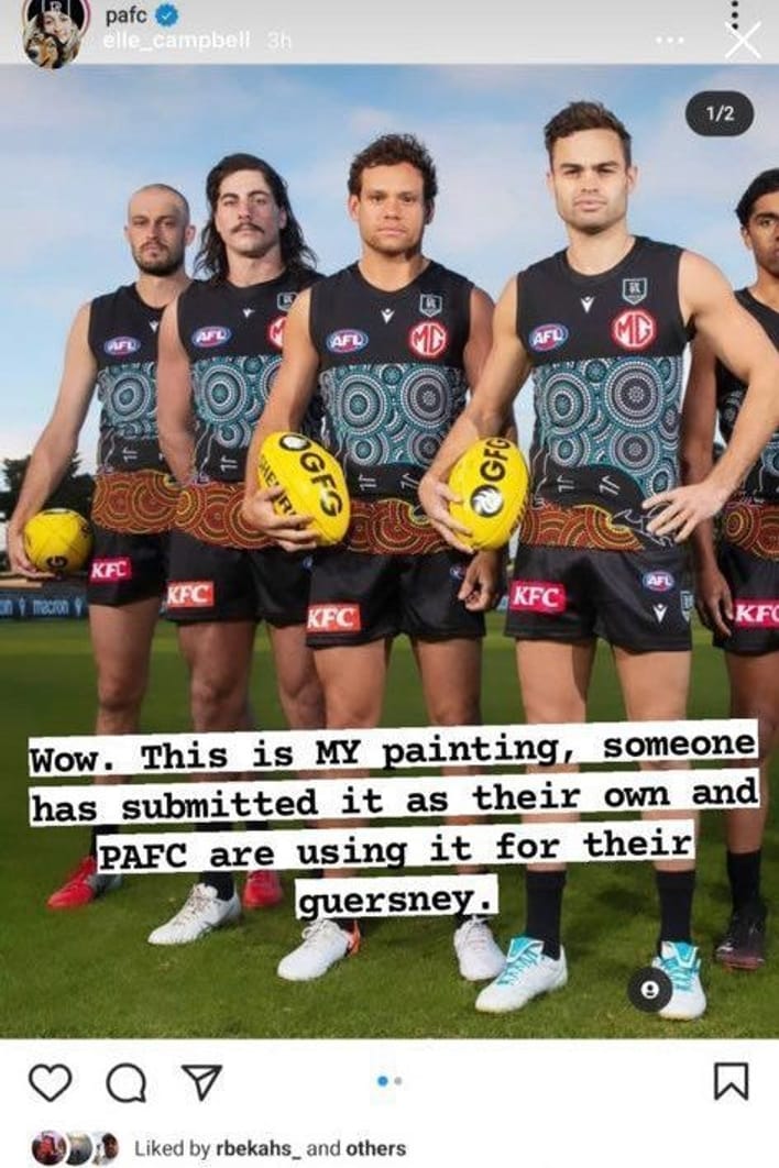 pics Port Adelaide Indigenous Guernsey Stolen jumper design rip off port adelaide