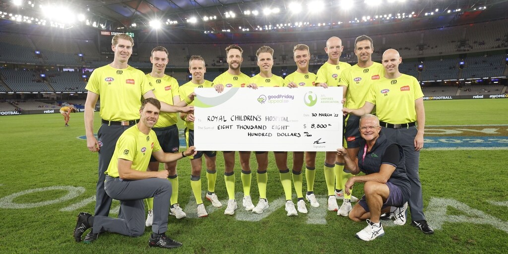 AFL Umpires support Good Friday Appeal - Vimarsana News