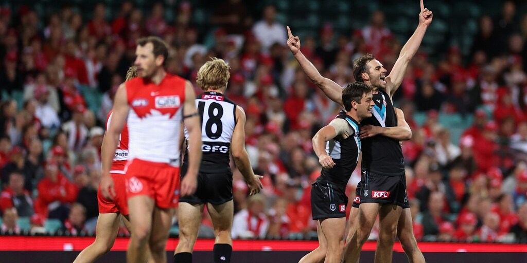 Last-gasp Ollie Florent kick falls short as Port Adelaide Power surge past injury-hit Sydney Swans - Vimarsana News
