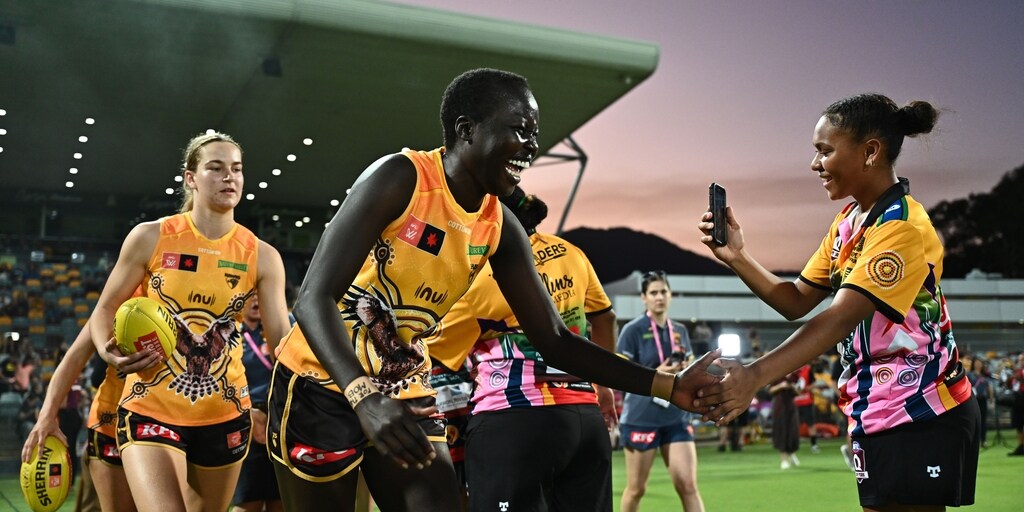TAGGED: Beloved Hawk Akec Makur Chuot's 'biggest trophy' ahead of final AFLW game - Vimarsana News