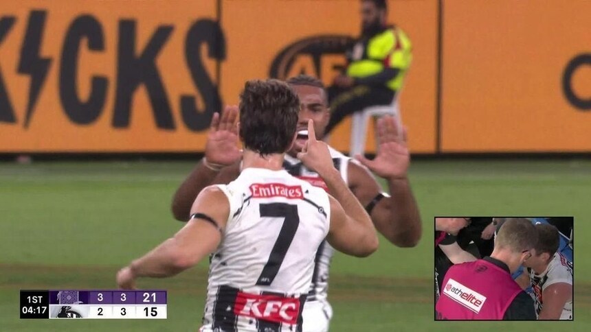 Pies hand it to Daicos to drill typical stunner from 50