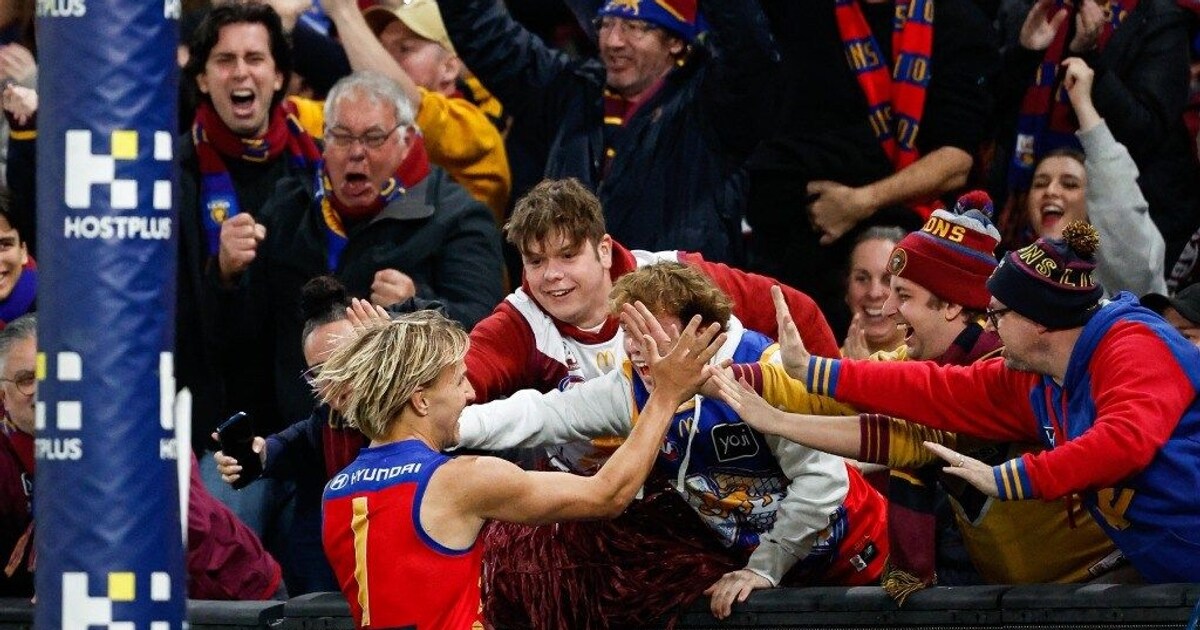 Kai works the crowd after tantalising team goal