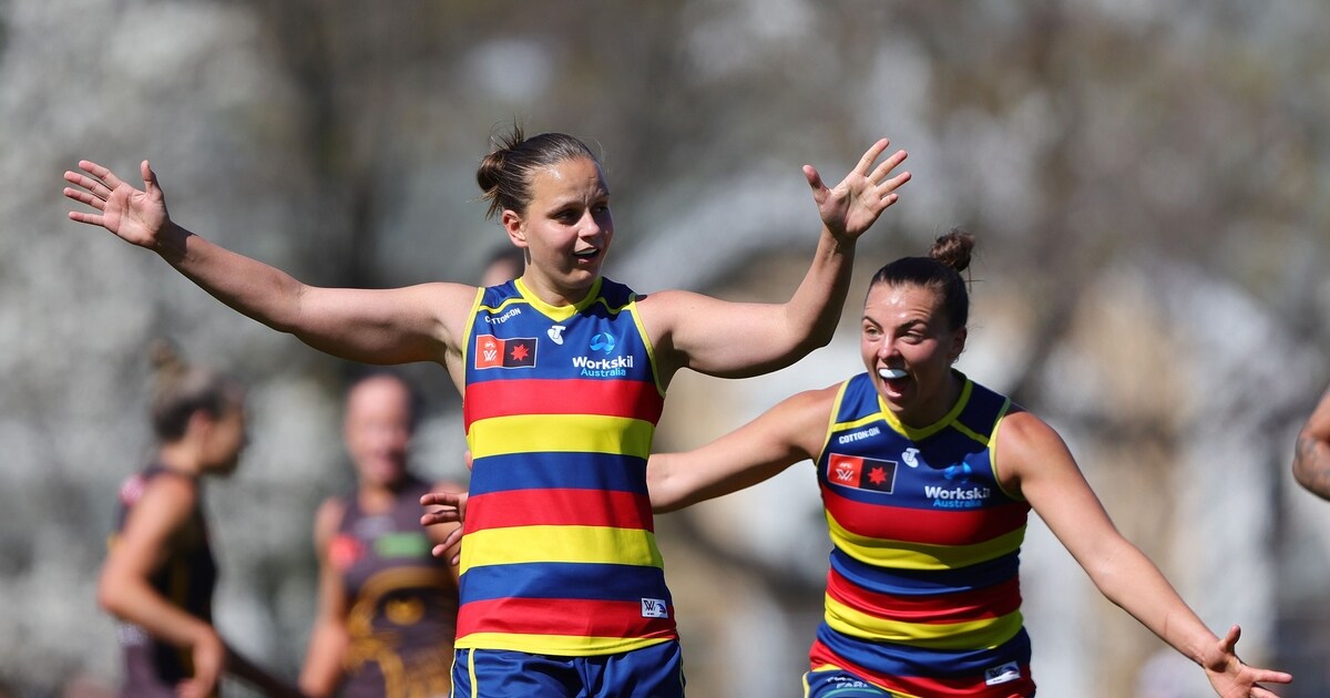 Danielle Ponter's record haul helps Adelaide Crows bring Hawthorn Hawks ...