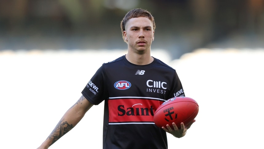 Lance Collard during the R9 match between St Kilda and Fremantle at Optus Stadium on May 8, 2025. Picture: AFL Photos