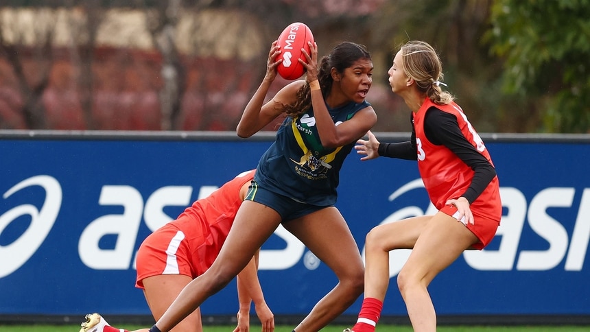 Danika McDonald in action during an AFLW Academy game on June 8, 2025. Picture: AFL Photos