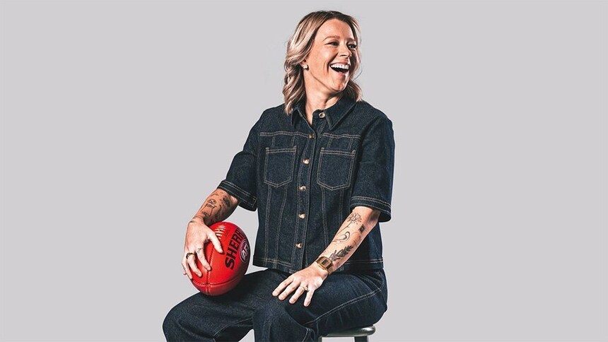 Star footy analyst and commentator Kate McCarthy. Picture: AFL Photos