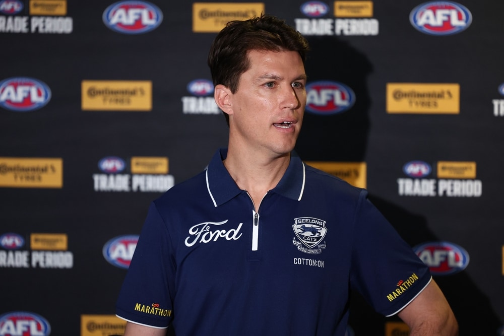 Geelong's Andrew Mackie discusses upcoming AFL Trade Period and draft concerns