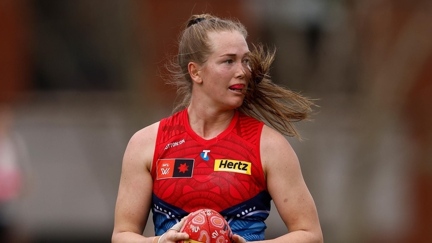Eden Zanker in action during Narrm's clash against Collingwood in round three, 2025. Picture: AFL Photos