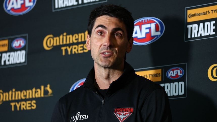 Essendon list manager Matt Rosa during the 2024 Continental Tyres AFL Trade Period. Picture: AFL Photos