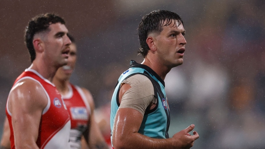 Zak Butters during Port Adelaide's game against St Kilda in Gather Round, 2026. Picture: AFL Photos