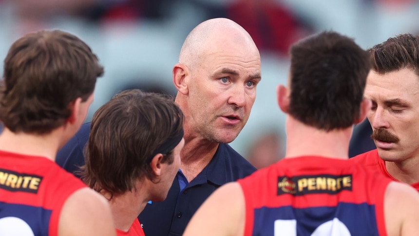 Steven King is seen during Melbourne's clash against Brisbane in round six, 2026. Picture: AFL Photos
