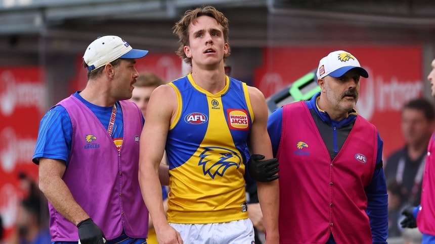 Hamish Davis during the round 14 match between North Melbourne and West Coast at Optus Stadium, June 13, 2026. Picture: Getty Images