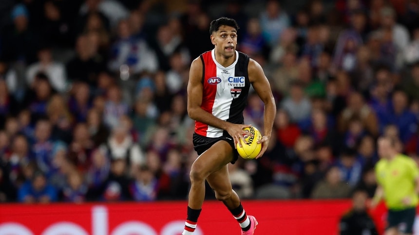 Nasiah Wanganeen-Milera during St Kilda's game against the Western Bulldogs in R15, 2026. Picture: AFL Photos