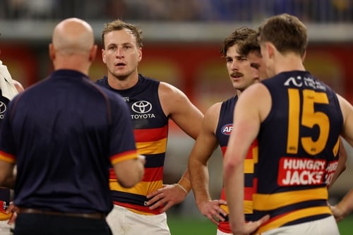 Jordan Dawson during the match between West Coast and Adelaide
