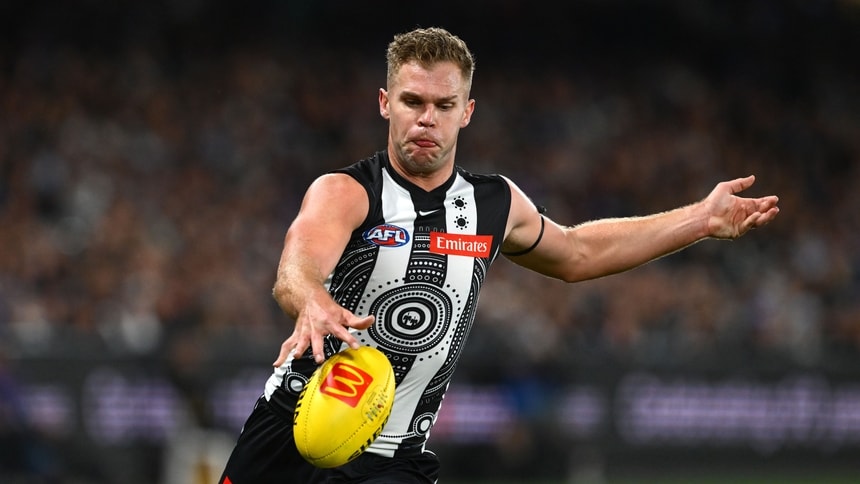 Dan Houston during the round 18 match between Collingwood and North Melbourne at Marvel Stadium, on July 10, 2026. Picture: AFL Photos