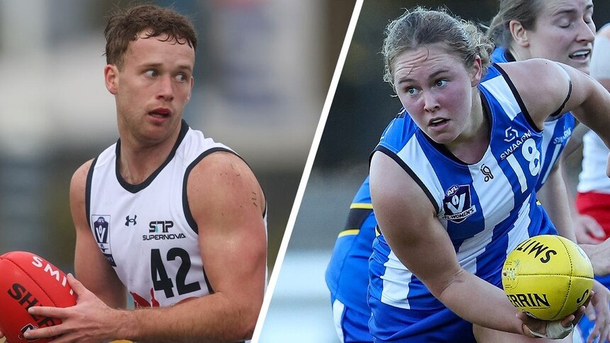 Max Thompson and Ava Seton. Pictures: AFL Photos