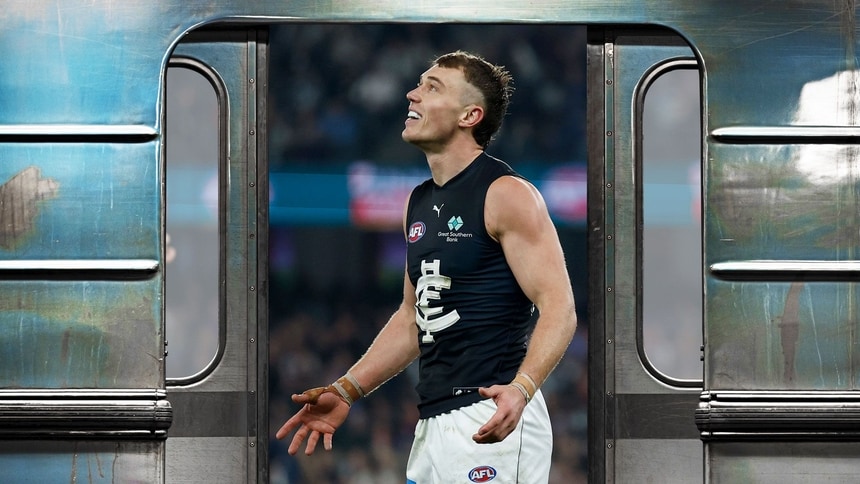 Patrick Cripps during Carlton's clash with the Western Bulldogs in round 23. Pictures: AFL Photos
