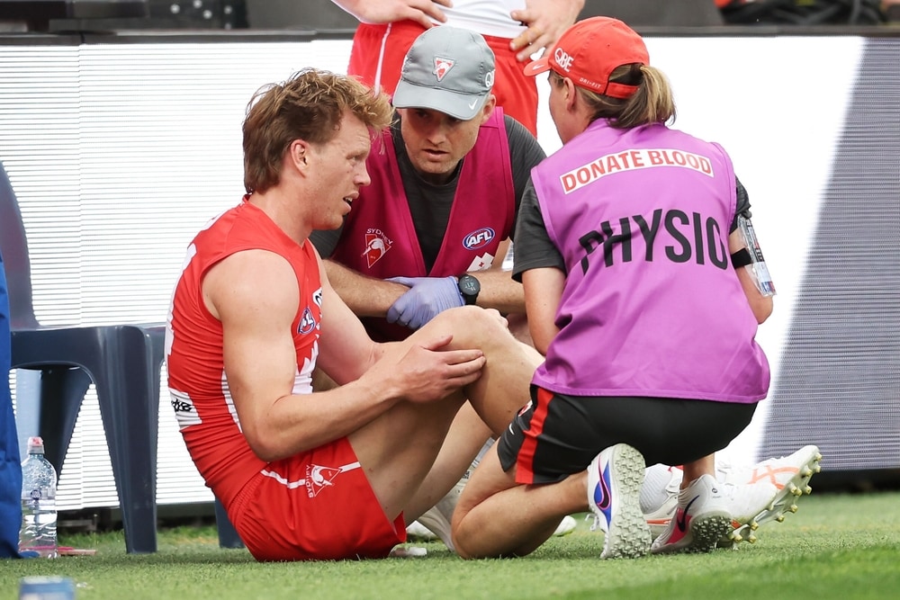 Swans star 'shattered' for injured skipper as selection conundrum looms