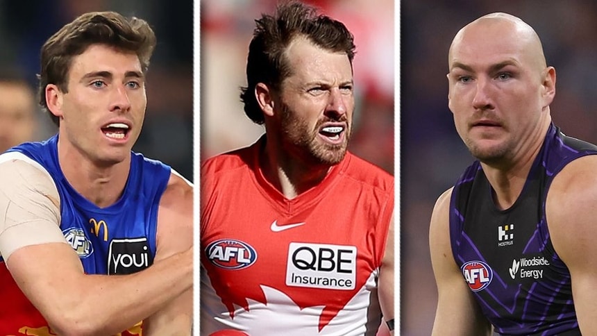 Noah Answerth, Harry Cunningham and Brennan Cox. Pictures: AFL Photos