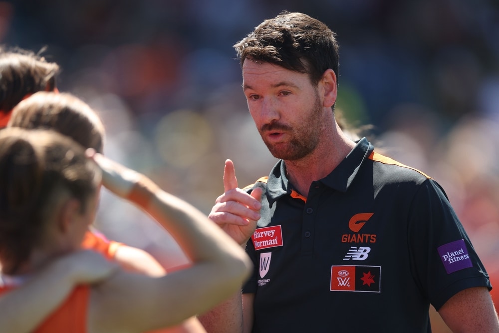 Giants coach Bernasconi critiques team's performance after loss to Collingwood