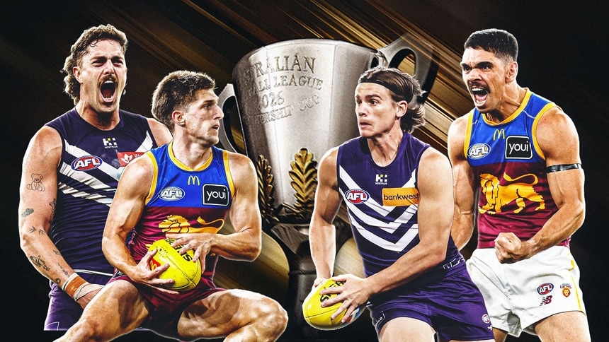 Luke Jackson, Zac Bailey, Caleb Serong and Charlie Cameron. Pictures: AFL Photos