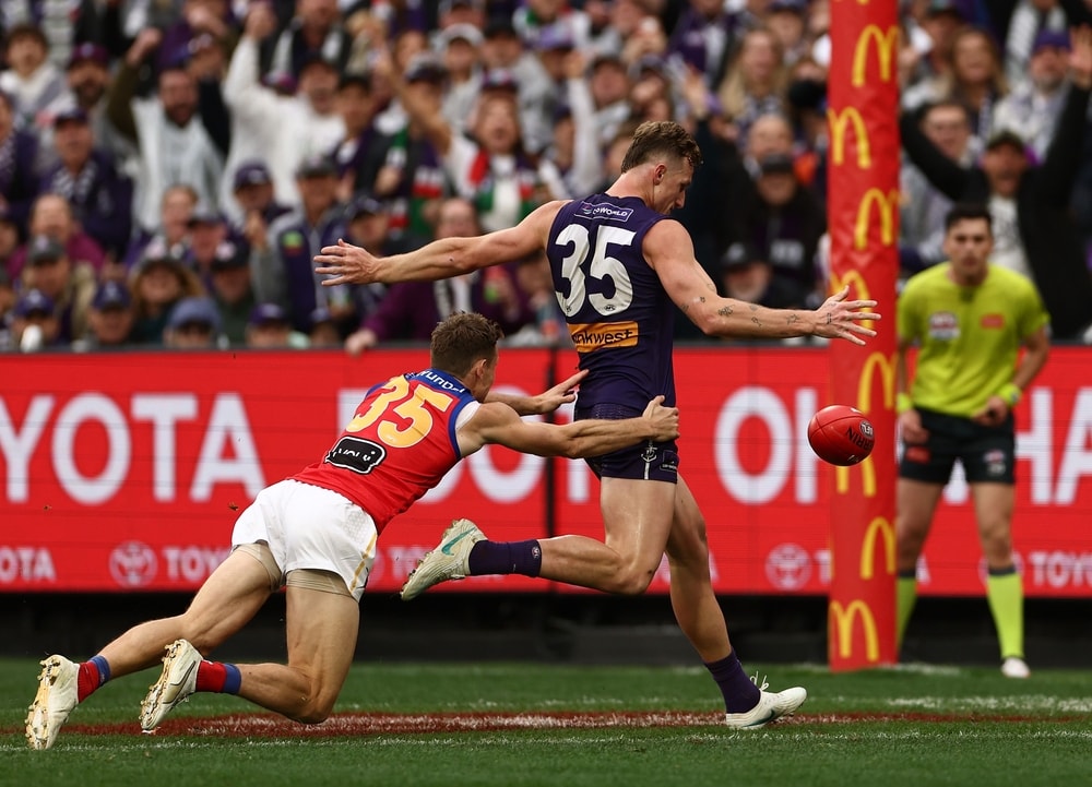 Ryan the Lion doesn't really remember the spoil that Brisbane fans will never forget