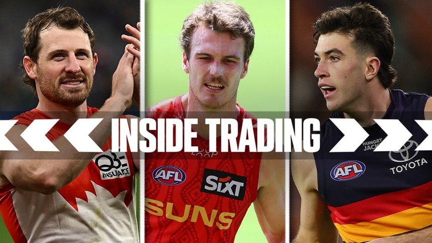 Harry Cunningham, Charlie Ballard and Charlie Edwards. Pictures: AFL Photos