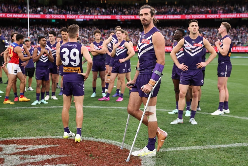 Fremantle's Alex Pearce suffers partial Achilles tear in Grand Final