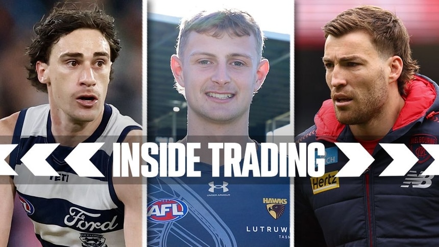 Gryan Miers, Aidan Schubert and Jack Viney. Pictures: AFL Photos