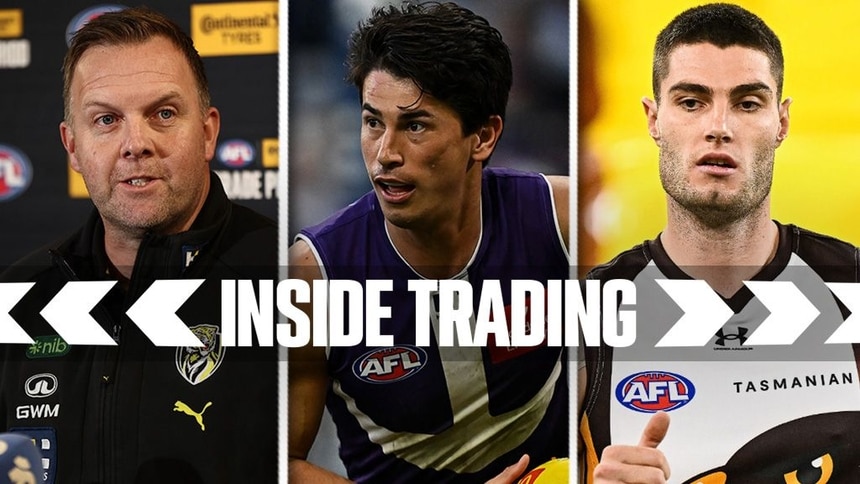 Blair Hartley, Bailey Banfield, Ned Reeves. Pictures: AFL Photos