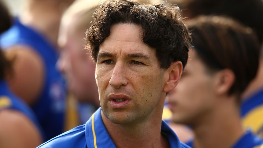 Torin Baker addresses the Western Jets during a match against the Geelong Falcons. Picture: Jack Thomas/AFL Media