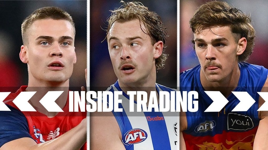 L-R: Trent Rivers, Josh Goater, Will McLachlan. Pictures: AFL Photos