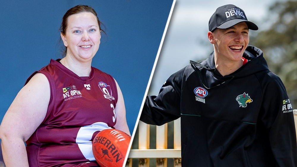 'I just want to beat you': How love of competition motivates Adele and Lachlan on their footy journeys